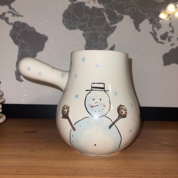 Rae Dunn OG VHTF RARE first edition snowman christmas cocoa pot M STUDIOS - Picture 1 of 3